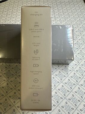 heyday Gray Charging Accessory Box with Yellow Logo